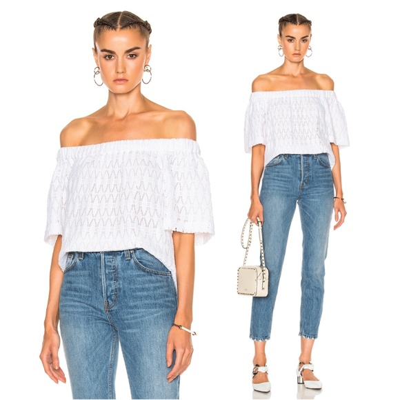 A.L.C. Tops - A.L.C. Off-The-Shoulder White Lace Cheyenne Top